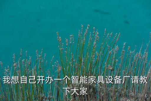我想自己開辦一個(gè)智能家具設(shè)備廠請教下大家