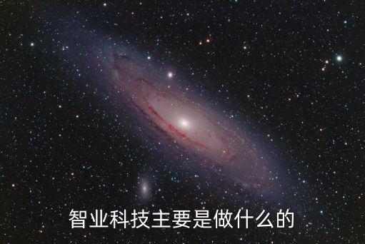 伽信智能科技主要做什么，智業(yè)科技主要是做什么的