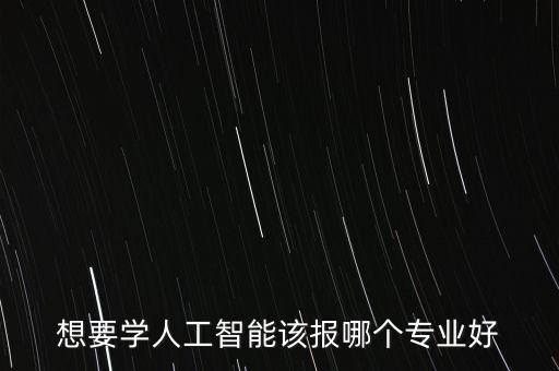 想要學(xué)人工智能該報哪個專業(yè)好