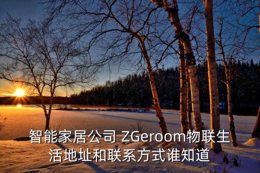 智能家居公司 ZGeroom物聯(lián)生活地址和聯(lián)系方式誰知道