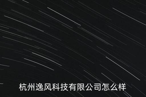 杭州逸風(fēng)科技有限公司怎么樣