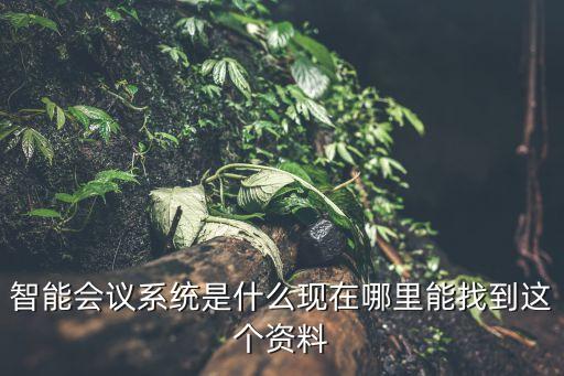 智能會議系統(tǒng)是什么現(xiàn)在哪里能找到這個資料