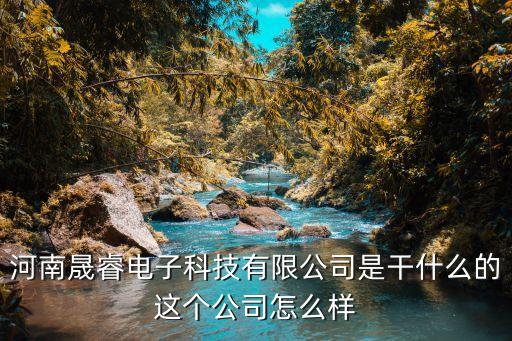 河南晟睿電子科技有限公司是干什么的這個公司怎么樣