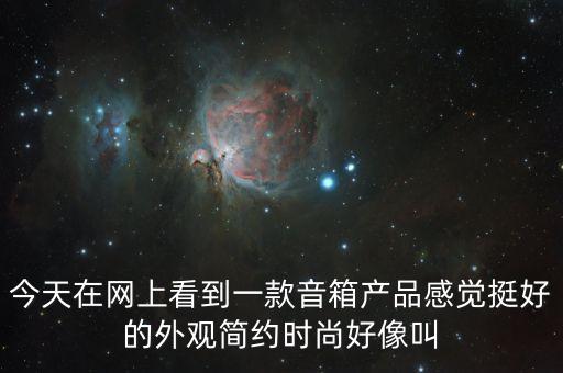 今天在網(wǎng)上看到一款音箱產(chǎn)品感覺挺好的外觀簡約時(shí)尚好像叫