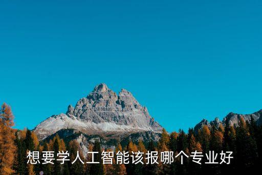 想要學(xué)人工智能該報(bào)哪個(gè)專業(yè)好