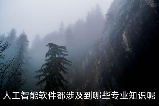 人工智能軟件都涉及到哪些專業(yè)知識呢