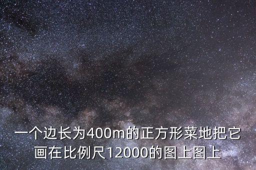 一個邊長為400m的正方形菜地把它畫在比例尺12000的圖上圖上
