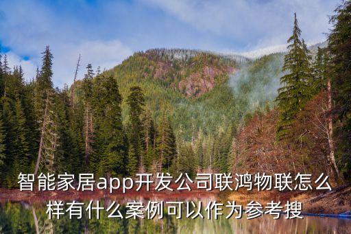智能家居app開發(fā)公司聯(lián)鴻物聯(lián)怎么樣有什么案例可以作為參考搜