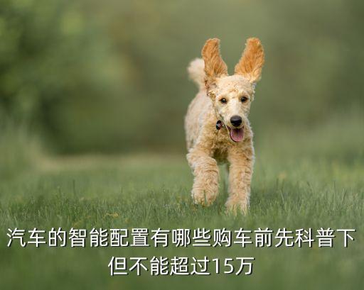 汽車的智能配置有哪些購(gòu)車前先科普下但不能超過(guò)15萬(wàn)