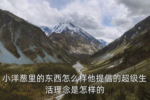 小洋蔥里的東西怎么樣他提倡的超級(jí)生活理念是怎樣的