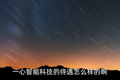 一心智能科技的待遇怎么樣的啊