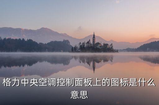 格力中央空調(diào)控制面板上的圖標(biāo)是什么意思