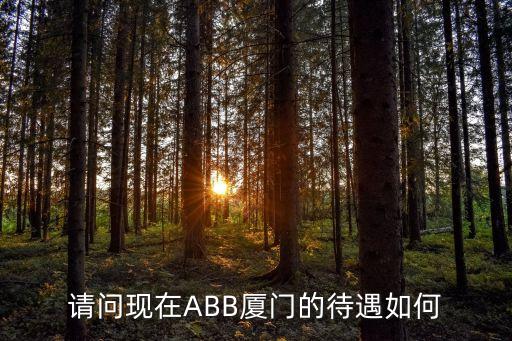 請問現(xiàn)在ABB廈門的待遇如何