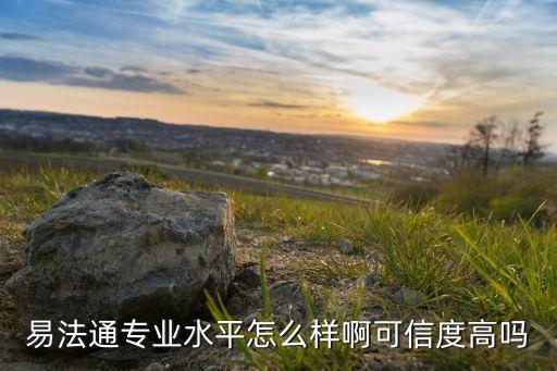 易法通專業(yè)水平怎么樣啊可信度高嗎