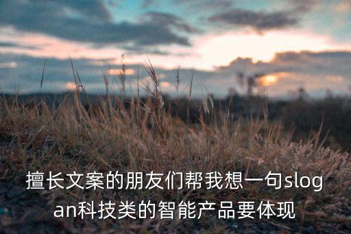擅長文案的朋友們幫我想一句slogan科技類的智能產(chǎn)品要體現(xiàn)