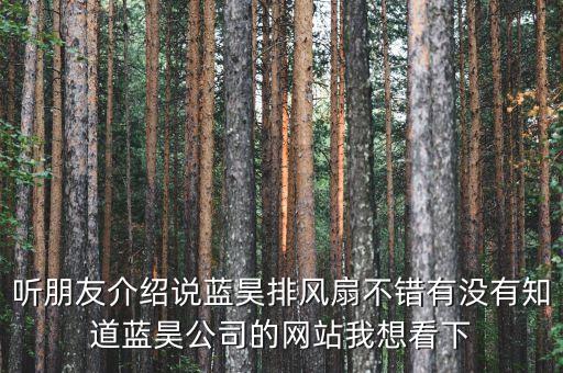 聽(tīng)朋友介紹說(shuō)藍(lán)昊排風(fēng)扇不錯(cuò)有沒(méi)有知道藍(lán)昊公司的網(wǎng)站我想看下