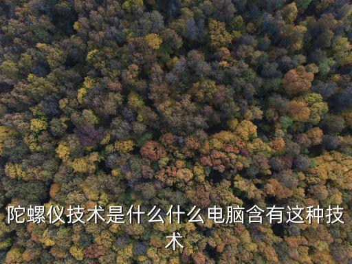 陀螺儀技術(shù)是什么什么電腦含有這種技術(shù)