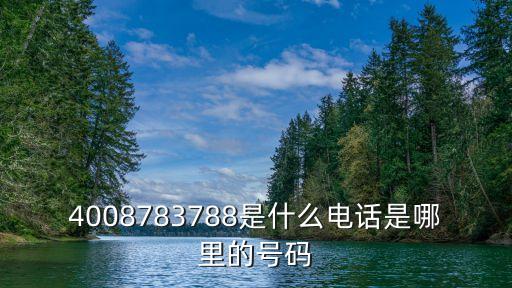 4008783788是什么電話是哪里的號(hào)碼