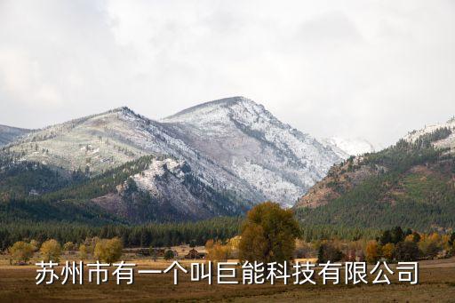 蘇州市有一個叫巨能科技有限公司
