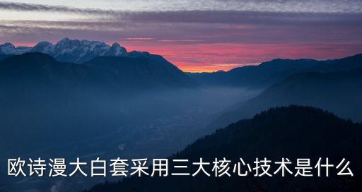 歐詩漫大白套采用三大核心技術(shù)是什么