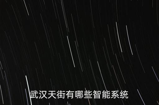 武漢天街有哪些智能系統(tǒng)
