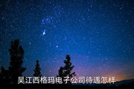 吳江西格瑪電子公司待遇怎樣