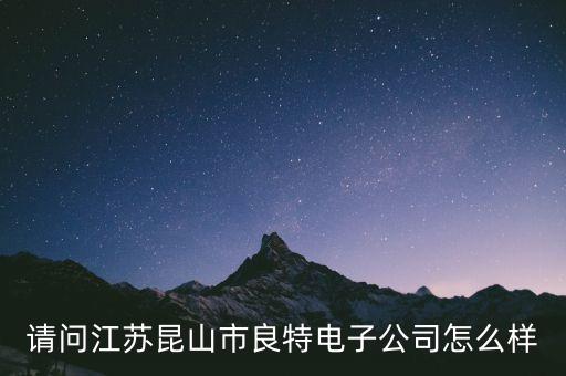 請問江蘇昆山市良特電子公司怎么樣