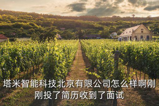 塔米智能科技北京有限公司怎么樣啊剛剛投了簡歷收到了面試