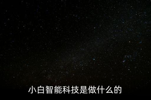 小白智能科技是做什么的