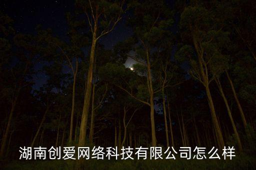 湖南創(chuàng)愛網(wǎng)絡(luò)科技有限公司怎么樣