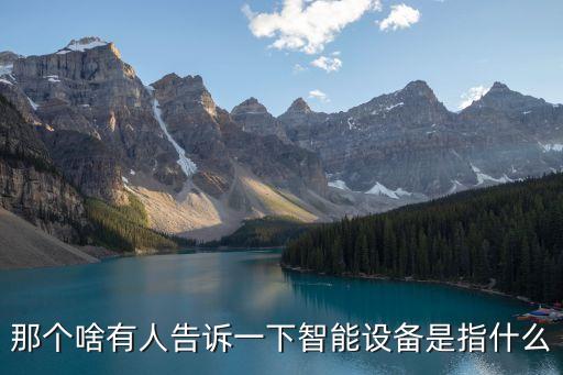 那個(gè)啥有人告訴一下智能設(shè)備是指什么