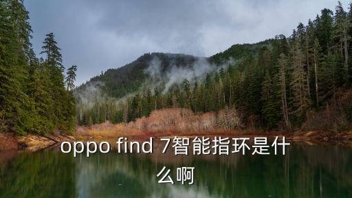 oppo find 7智能指環(huán)是什么啊