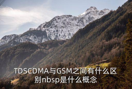 TDSCDMA與GSM之間有什么區(qū)別nbsp是什么概念