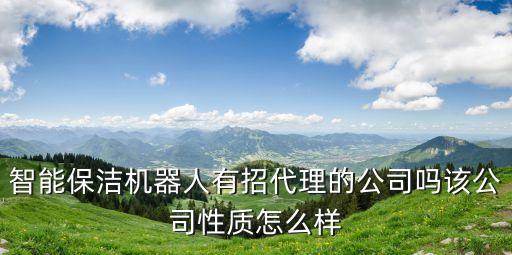 智能保潔機器人有招代理的公司嗎該公司性質(zhì)怎么樣