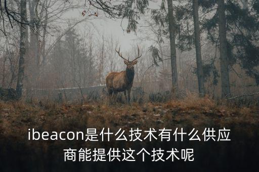 ibeacon是什么技術(shù)有什么供應(yīng)商能提供這個(gè)技術(shù)呢