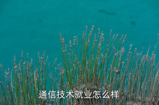 通信技術(shù)就業(yè)怎么樣