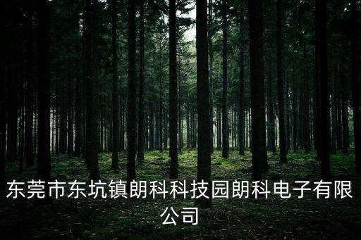 東莞市東坑鎮(zhèn)朗科科技園朗科電子有限公司