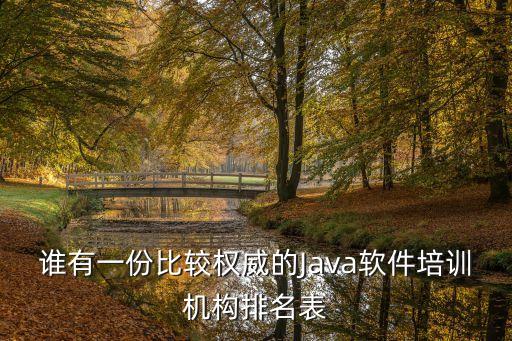 誰(shuí)有一份比較權(quán)威的Java軟件培訓(xùn)機(jī)構(gòu)排名表