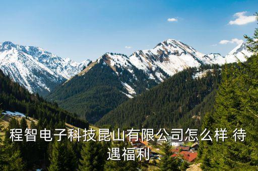 昆山智能科技工程怎么樣，程智電子科技昆山有限公司怎么樣 待遇福利