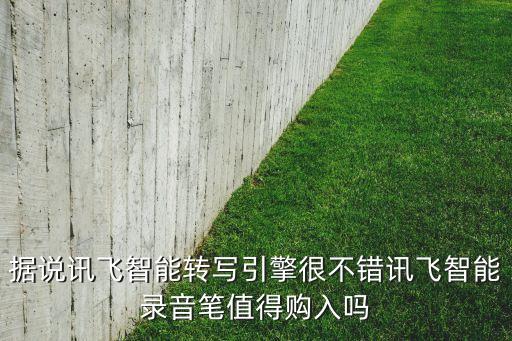 據(jù)說訊飛智能轉(zhuǎn)寫引擎很不錯(cuò)訊飛智能錄音筆值得購(gòu)入嗎