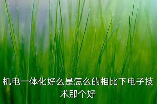 機(jī)電一體化好么是怎么的相比下電子技術(shù)那個(gè)好
