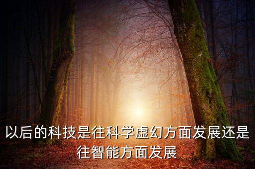 以后的科技是往科學(xué)虛幻方面發(fā)展還是往智能方面發(fā)展