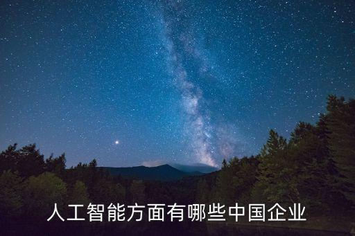 人工智能方面有哪些中國企業(yè)