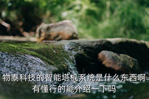 泰行智能科技是什么，物泰科技的智能塔機(jī)系統(tǒng)是什么東西啊有懂行的能介紹一下嗎