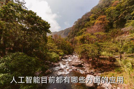 人工智能目前都有哪些方面的應(yīng)用