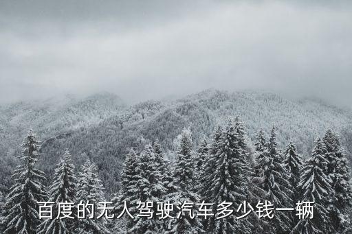 百度的無人駕駛汽車多少錢一輛