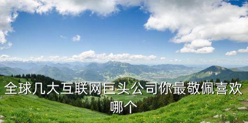 科技巨頭，全球幾大互聯(lián)網(wǎng)巨頭公司你最敬佩喜歡哪個