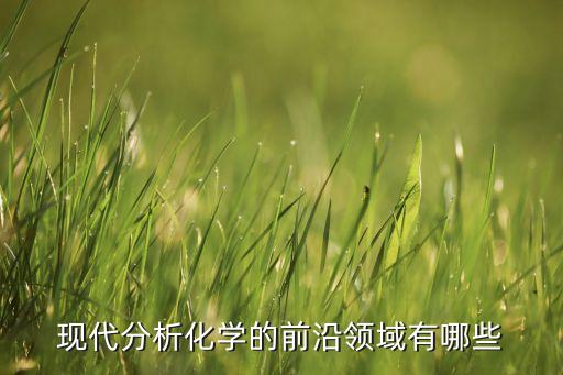 現(xiàn)代分析化學(xué)的前沿領(lǐng)域有哪些