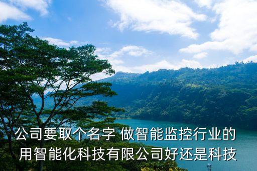 畢馬智能科技怎么樣，公司要取個名字 做智能監(jiān)控行業(yè)的 用智能化科技有限公司好還是科技