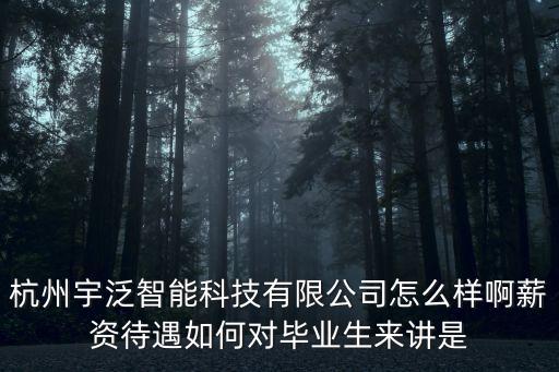 宇迪智能科技怎么樣，杭州宇泛智能科技有限公司怎么樣啊薪資待遇如何對(duì)畢業(yè)生來(lái)講是
